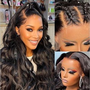 NWT Lace Front Human Hair 18 Inch Seamless Wig